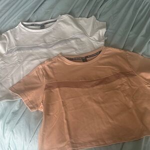 Ryderwear cropped workout tee bundle.